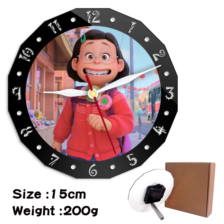 Turning Red alarm clock wall clock clock decorative clock wall clock 15cm - Image 18