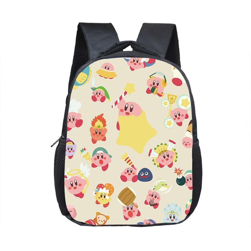 12 Inch Kirby Children's Backpack Kids School Cute Daily Bag Kindergarten Bags Girls Boys Waterproof Ruckpack Gift - Image 9