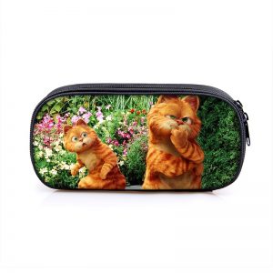 Garfield Cosmetic Bags Boys Girls Children Large Pencil Case Purse Storage Bags Women Men Multifunction Makeup Bag