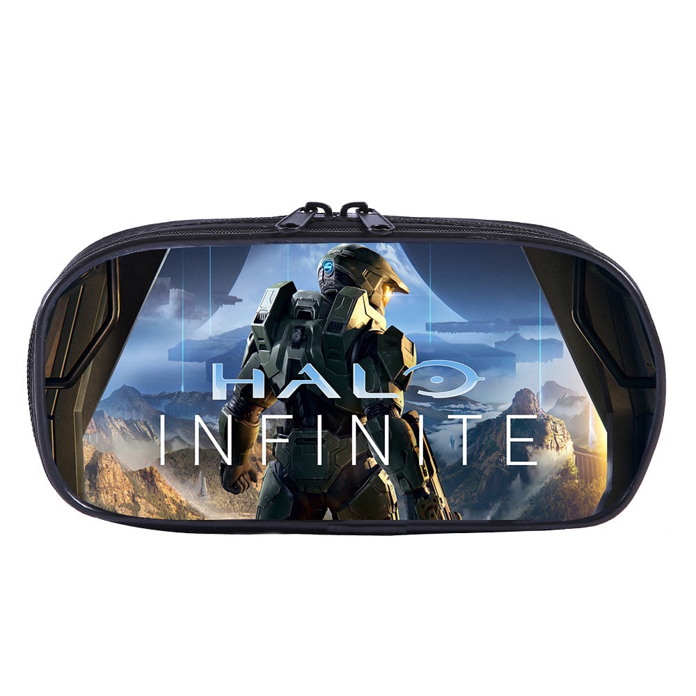 Halo Cosmetic Bags Boys Girls Children Large Pencil Case Purse Storage Bags Women Men Multifunction Makeup Bag