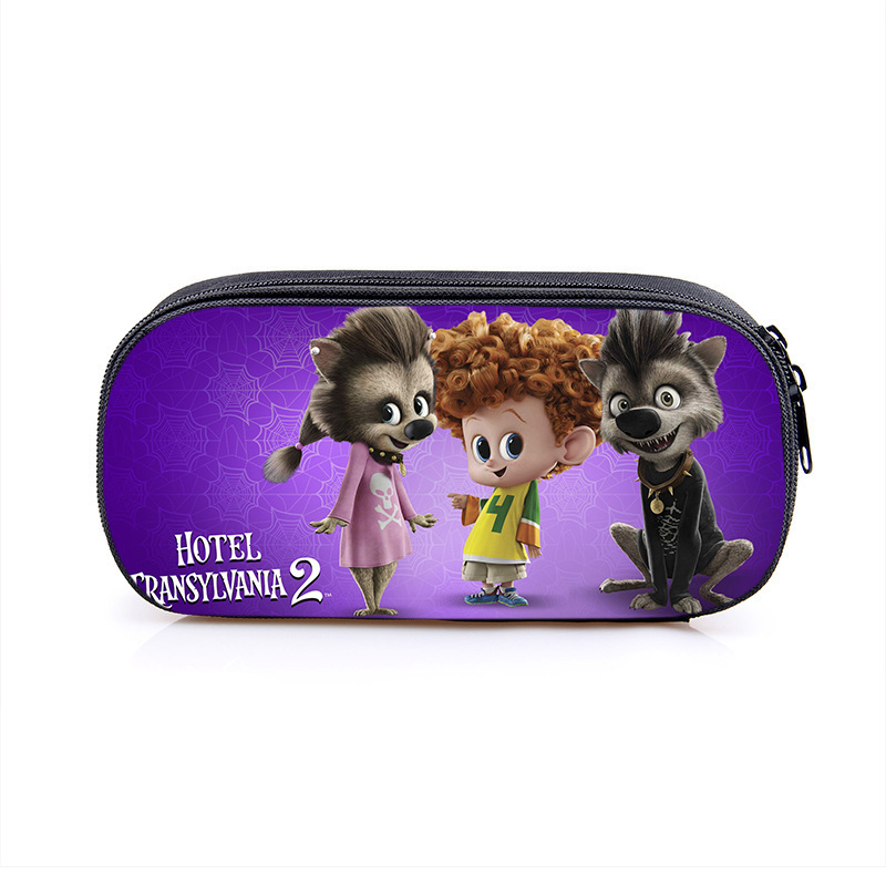 Hotel Transylvania Cosmetic Bags Boys Girls Children Large Pencil Case Purse Storage Bags Women Men Multifunction Makeup Bag