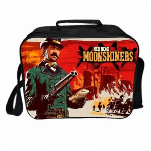 Red Dead RedemptionⅡ Cooler Bag Insulation Bag Students School Food Storage Box