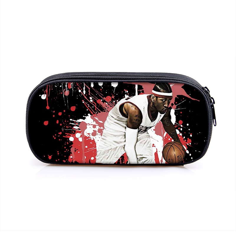Allen Iverson Cosmetic Bags Boys Girls Children Large Pencil Case Purse Storage Bags Women Men Multifunction Makeup Bag - Image 11