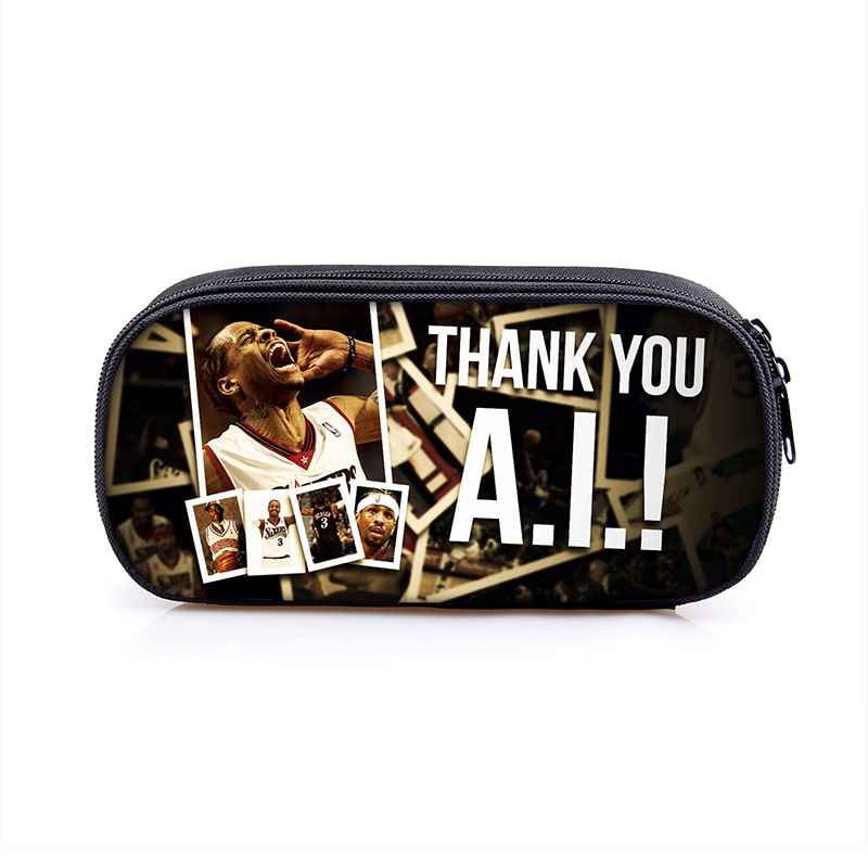 Allen Iverson Cosmetic Bags Boys Girls Children Large Pencil Case Purse Storage Bags Women Men Multifunction Makeup Bag - Image 12