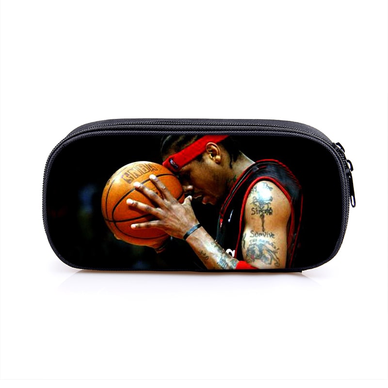Allen Iverson Cosmetic Bags Boys Girls Children Large Pencil Case Purse Storage Bags Women Men Multifunction Makeup Bag - Image 2