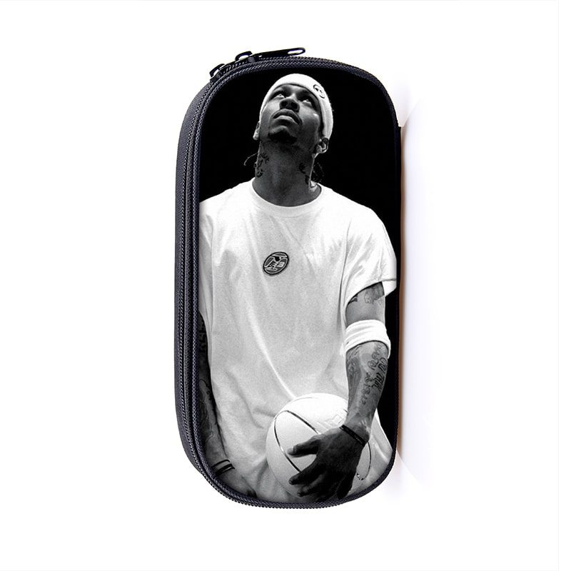 Allen Iverson Cosmetic Bags Boys Girls Children Large Pencil Case Purse Storage Bags Women Men Multifunction Makeup Bag - Image 5