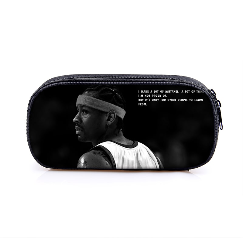 Allen Iverson Cosmetic Bags Boys Girls Children Large Pencil Case Purse Storage Bags Women Men Multifunction Makeup Bag - Image 8