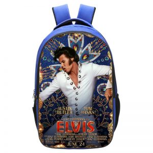 Elvis Presley Backpack School Bag Blue