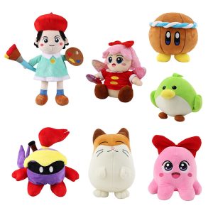 Kirby all star collection plush toys around dolls
