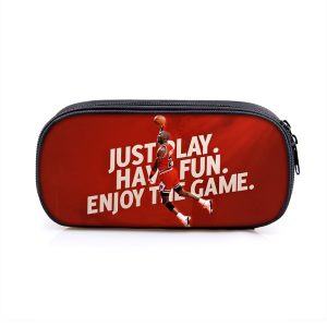 Michael Jordan Cosmetic Bags Boys Girls Children Large Pencil Case Purse Storage Bags Women Men Multifunction Makeup Bag