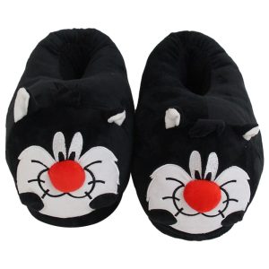 Sylvester the Cat Slippers Cute Home Slippers Winter Warm Short Plush Shoes