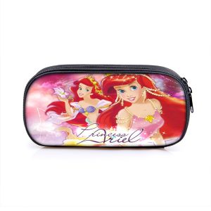 The Little Mermaid Cosmetic Bags Boys Girls Children Large Pencil Case Purse Storage Bags Women Men Multifunction Makeup Bag