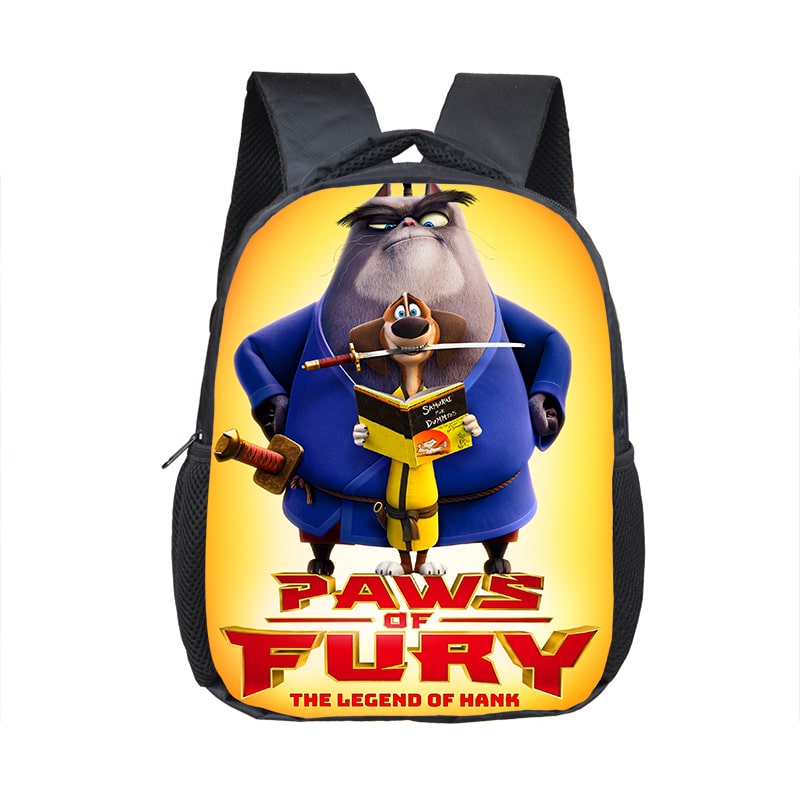 12 Inch Paws Of Fury The Legend Of Hank Children's Backpack Kids School Cute Daily Bag Kindergarten Bags Girls Boys Waterproof Ruckpack - Image 2