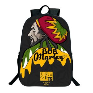 Bob Marley Backpack School Bag Black