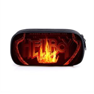 Hellboy Cosmetic Bags Boys Girls Children Large Pencil Case Purse Storage Bags Women Men Multifunction Makeup Bag