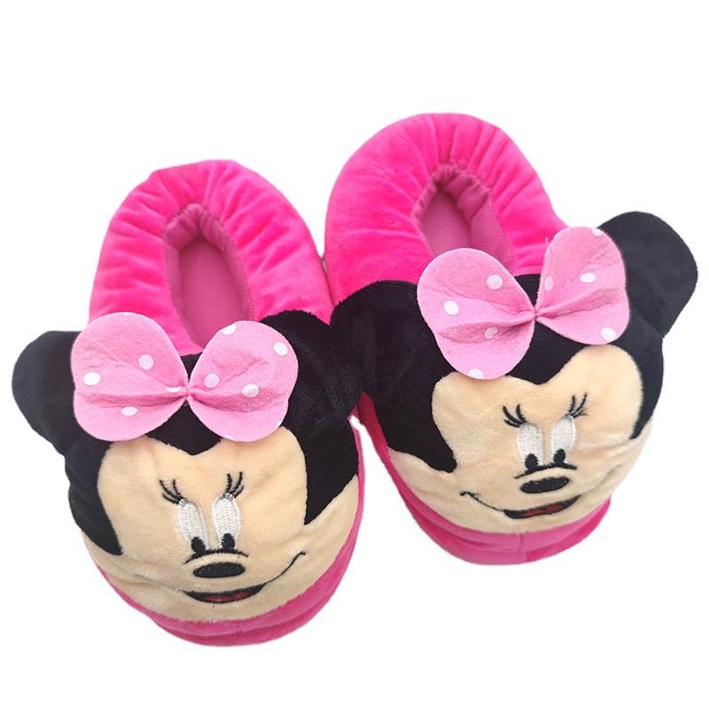 Mickey and Minnie Home Warm All-Inclusive Plush Slippers