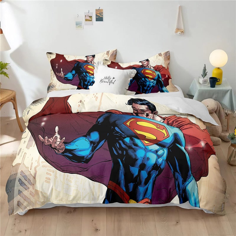 Superman Comfortable Bedding Three-Piece Soft and Breathable Duvet Cover Gift - Image 10