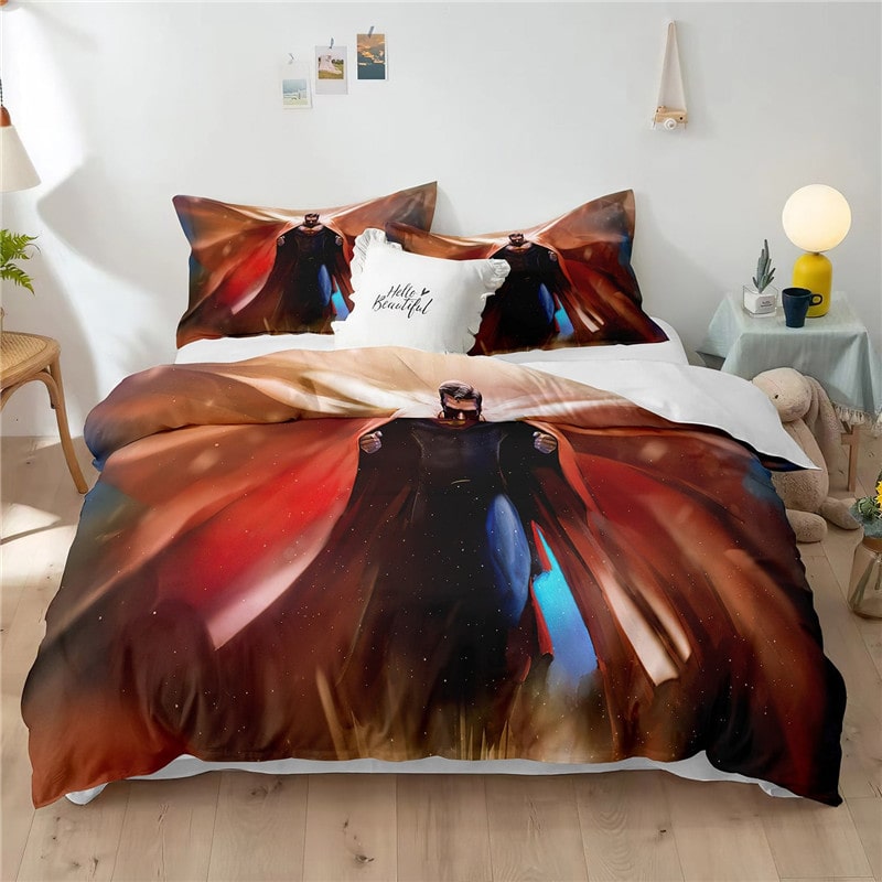 Superman Comfortable Bedding Three-Piece Soft and Breathable Duvet Cover Gift - Image 14