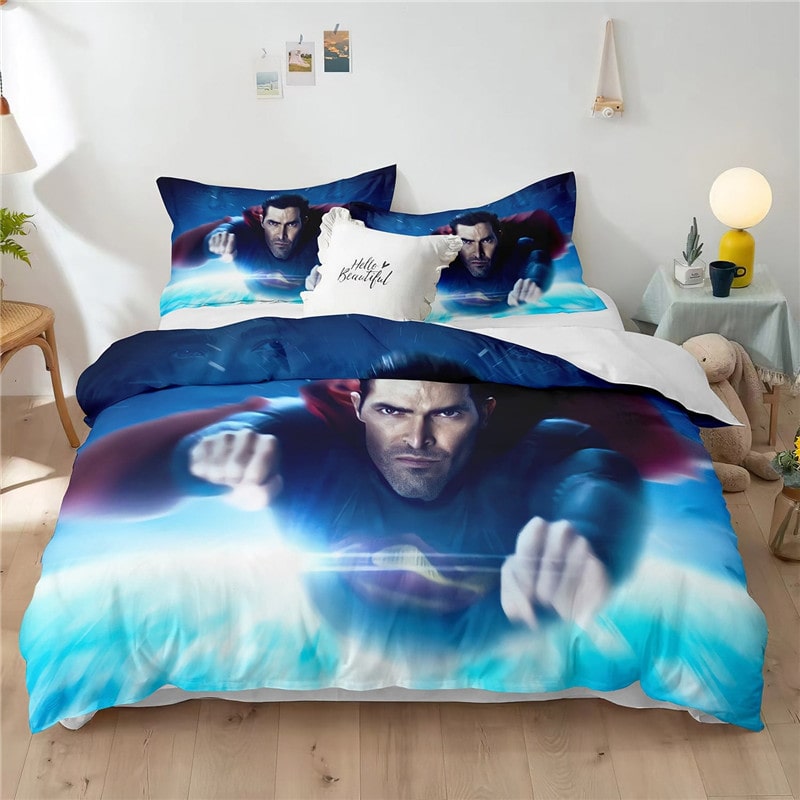 Superman Comfortable Bedding Three-Piece Soft and Breathable Duvet Cover Gift - Image 15