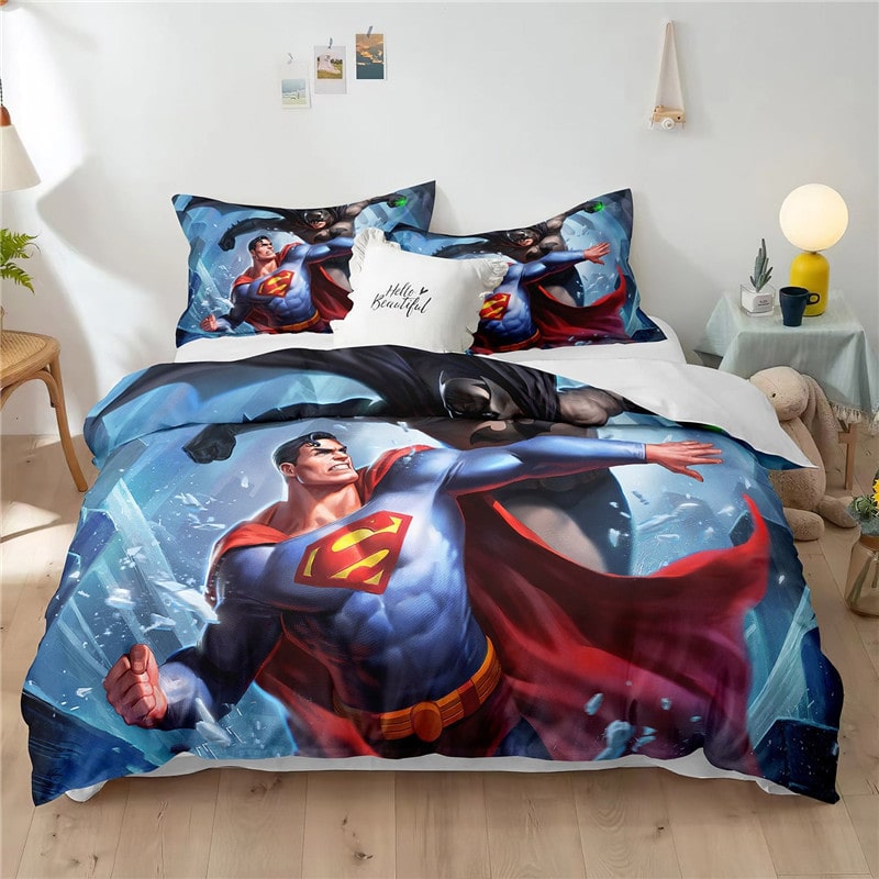 Superman Comfortable Bedding Three-Piece Soft and Breathable Duvet Cover Gift - Image 16