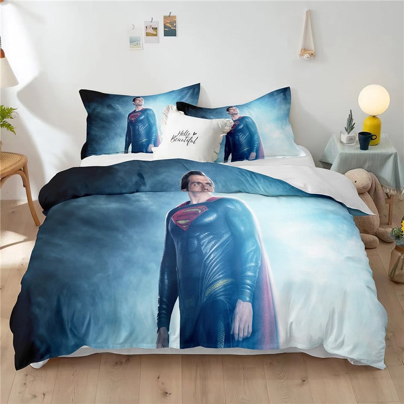 Superman Comfortable Bedding Three-Piece Soft and Breathable Duvet Cover Gift - Image 17