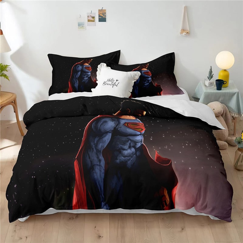 Superman Comfortable Bedding Three-Piece Soft and Breathable Duvet Cover Gift - Image 18