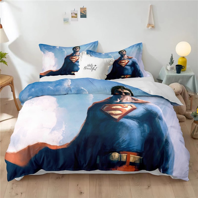 Superman Comfortable Bedding Three-Piece Soft and Breathable Duvet Cover Gift - Image 19