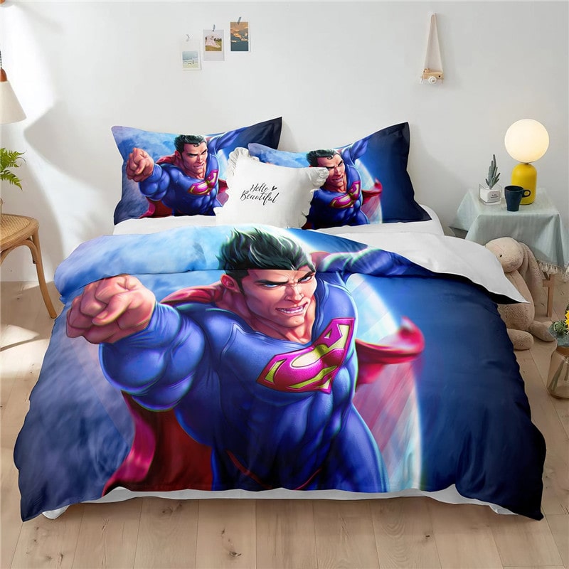 Superman Comfortable Bedding Three-Piece Soft and Breathable Duvet Cover Gift - Image 20