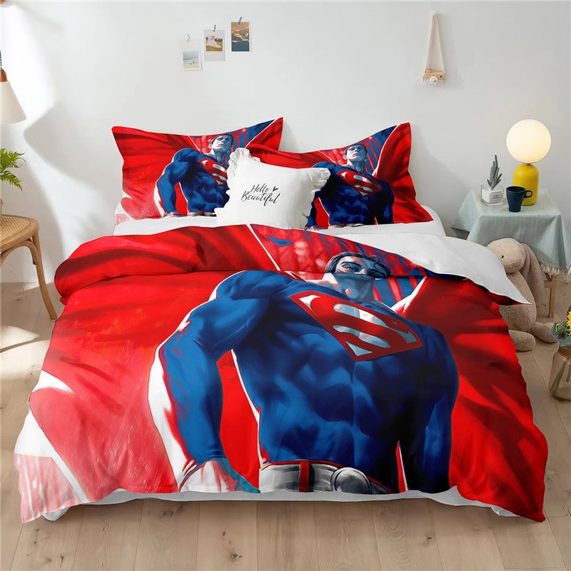 Superman Comfortable Bedding Three-Piece Soft and Breathable Duvet Cover Gift - Image 23