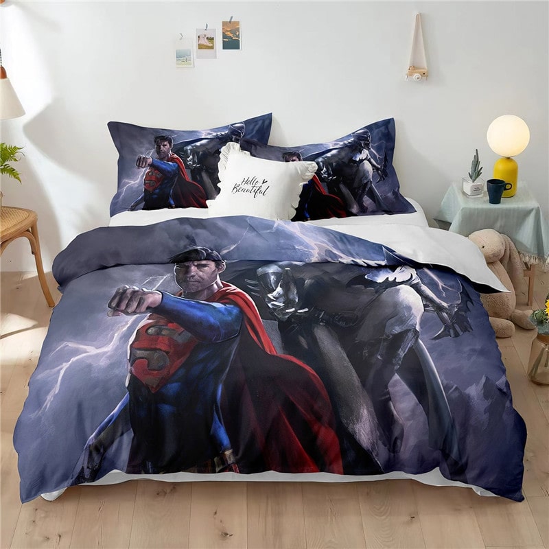 Superman Comfortable Bedding Three-Piece Soft and Breathable Duvet Cover Gift - Image 28