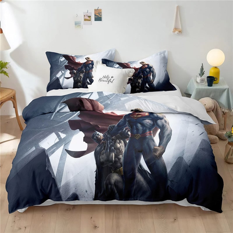 Superman Comfortable Bedding Three-Piece Soft and Breathable Duvet Cover Gift - Image 29