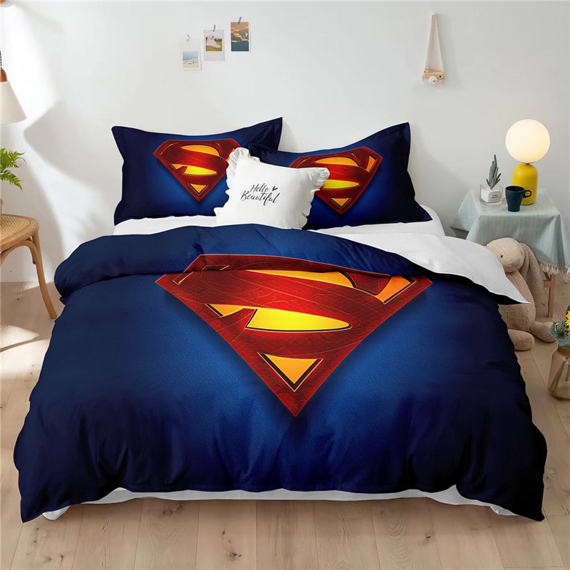 Superman Comfortable Bedding Three-Piece Soft and Breathable Duvet Cover Gift - Image 3