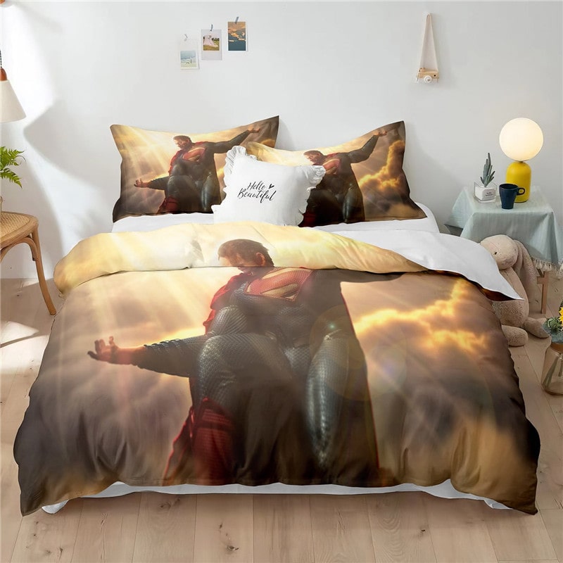 Superman Comfortable Bedding Three-Piece Soft and Breathable Duvet Cover Gift - Image 30