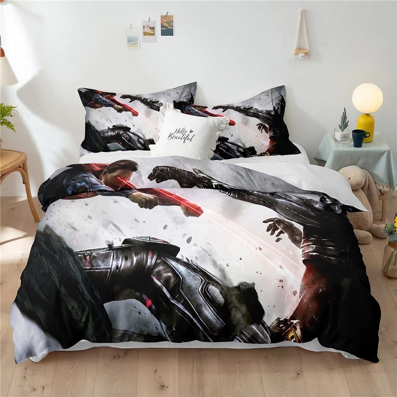 Superman Comfortable Bedding Three-Piece Soft and Breathable Duvet Cover Gift - Image 33