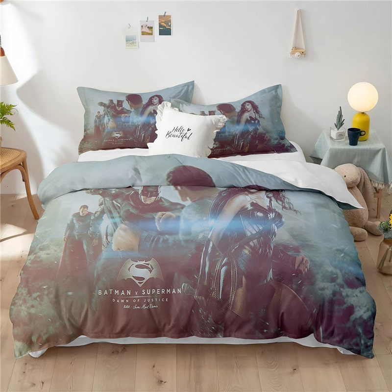 Superman Comfortable Bedding Three-Piece Soft and Breathable Duvet Cover Gift - Image 4