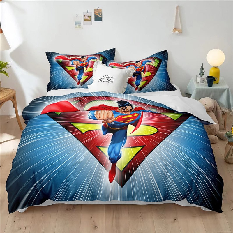 Superman Comfortable Bedding Three-Piece Soft and Breathable Duvet Cover Gift - Image 8