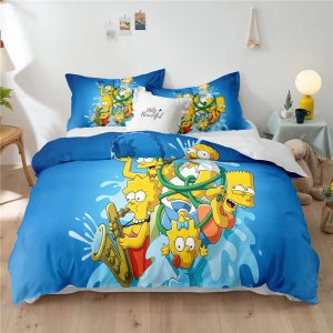 The Simpsons Comfortable Bedding Three-Piece Soft and Breathable Duvet Cover Gift