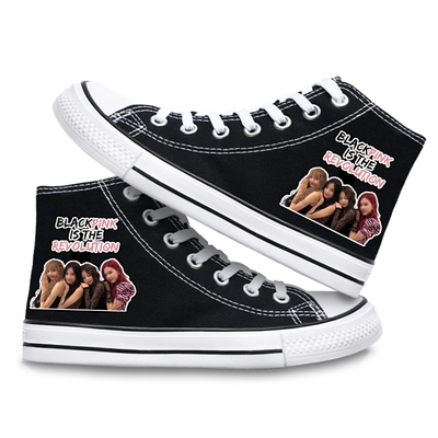 Blackpink high-top canvas shoes all-match sweet and cool casual trend - Image 2