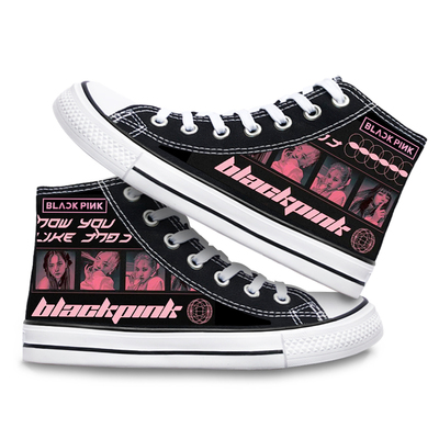 Blackpink high-top canvas shoes all-match sweet and cool casual trend - Image 3