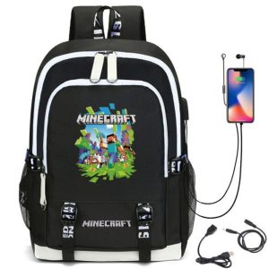 Creeper Men's and women's backpack USB backpack computer bag student school bag Gift