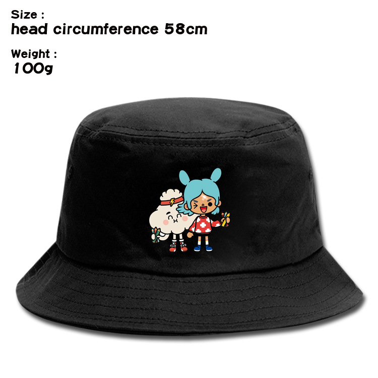 Toca Life World Women Men Bucket Hats Unisex Fisherman Hat Fashion Solid Wild Sun Protection Cap Boys Girls Outdoors Sunscreen Hat - Image 10