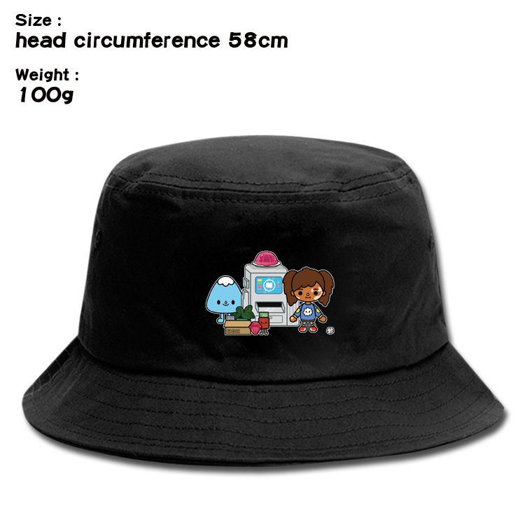 Toca Life World Women Men Bucket Hats Unisex Fisherman Hat Fashion Solid Wild Sun Protection Cap Boys Girls Outdoors Sunscreen Hat - Image 4