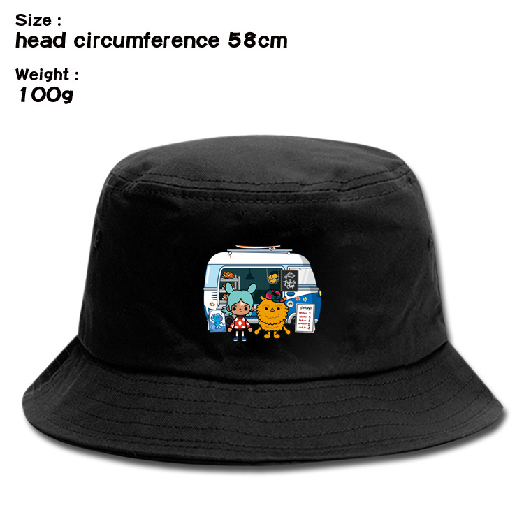 Toca Life World Women Men Bucket Hats Unisex Fisherman Hat Fashion Solid Wild Sun Protection Cap Boys Girls Outdoors Sunscreen Hat - Image 5