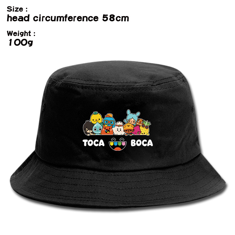 Toca Life World Women Men Bucket Hats Unisex Fisherman Hat Fashion Solid Wild Sun Protection Cap Boys Girls Outdoors Sunscreen Hat - Image 9