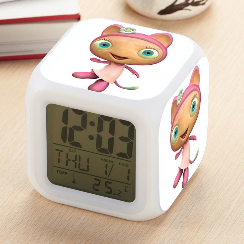 Waybuloo Alarm Clock Led Light 7 Color Change Electronic Desk Watch Square Table - Image 5