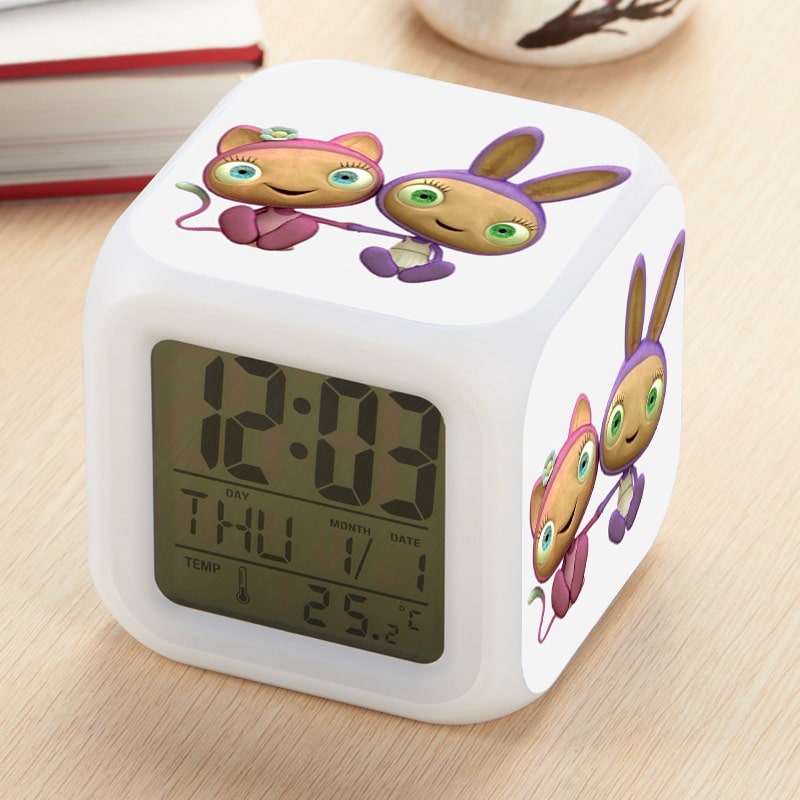 Waybuloo Alarm Clock Led Light 7 Color Change Electronic Desk Watch Square Table - Image 10