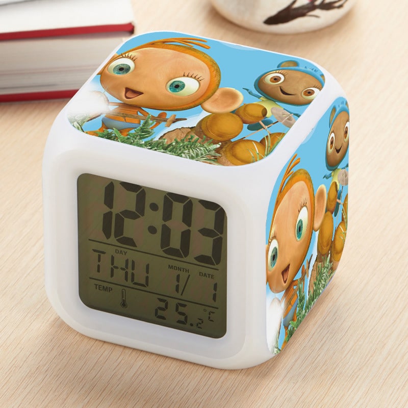Waybuloo Alarm Clock Led Light 7 Color Change Electronic Desk Watch Square Table - Image 11