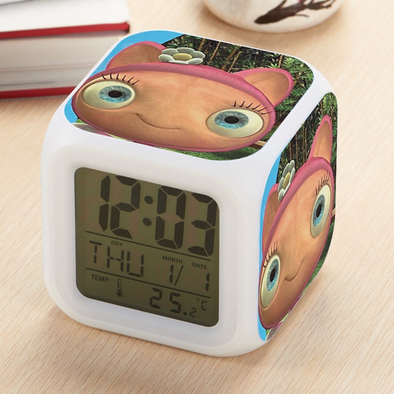 Waybuloo Alarm Clock Led Light 7 Color Change Electronic Desk Watch Square Table - Image 13