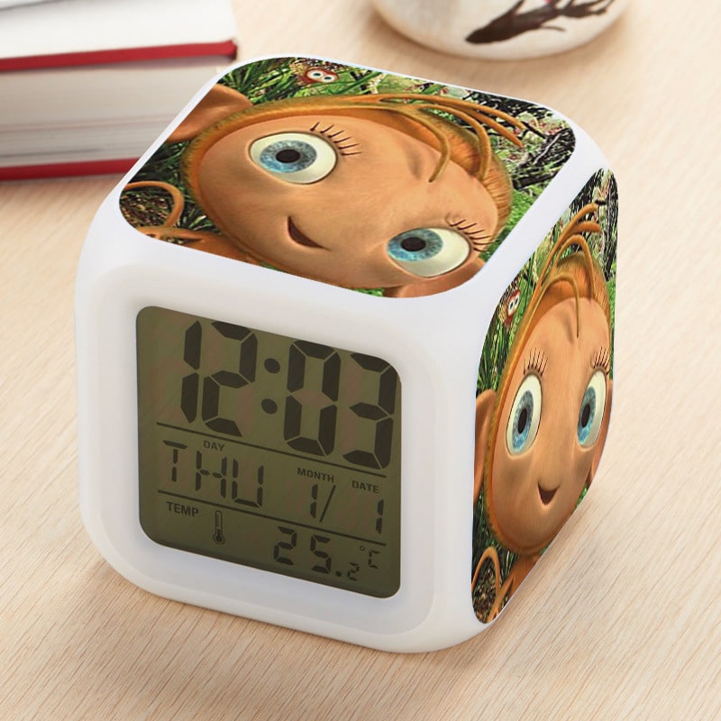 Waybuloo Alarm Clock Led Light 7 Color Change Electronic Desk Watch Square Table - Image 14