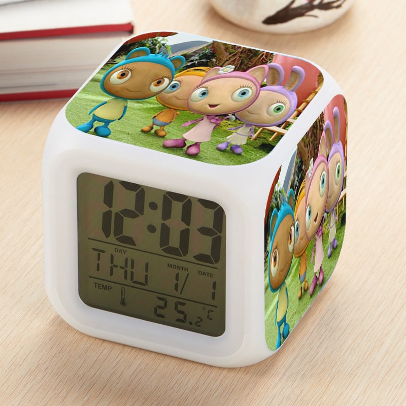 Waybuloo Alarm Clock Led Light 7 Color Change Electronic Desk Watch Square Table - Image 16